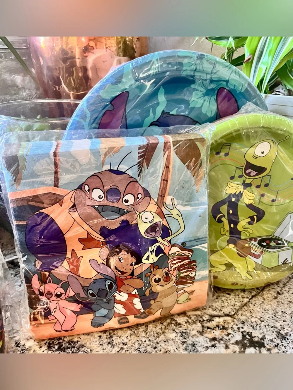 Lilo & Stitch Party Paper Plates, Cups & Napkins - Colorful Kids Party Set